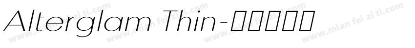 Alterglam Thin字体转换